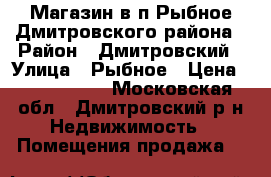 Магазин в п.Рыбное Дмитровского района › Район ­ Дмитровский › Улица ­ Рыбное › Цена ­ 2 900 000 - Московская обл., Дмитровский р-н Недвижимость » Помещения продажа   